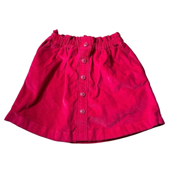 Crewcuts Girls Hot Pink Corduroy Skirt with Buttons Size 8 - Picture 1 of 5